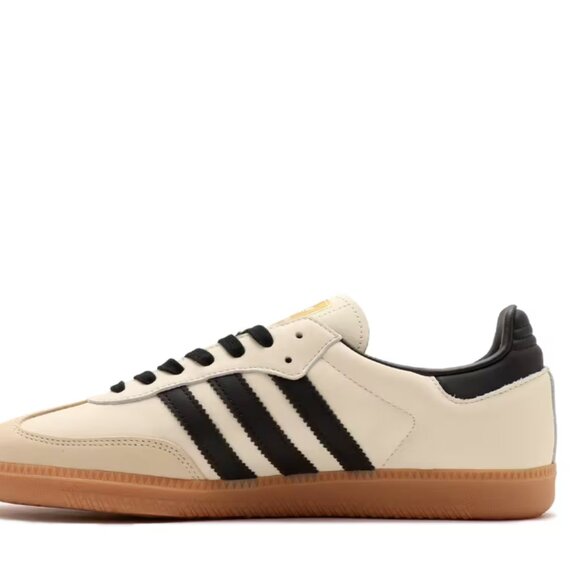 Adidas Originals Samba OG (CREAM WHITE/BLACK/SAND STRATA) Women's Shoes ID0478 - Picture 4 of 7